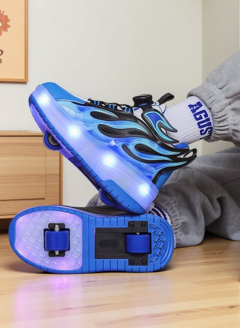EASY FUTURE Roller Sport Sneakers for Kids Roller Skate Shoes with Flashing Wheels Skate Sneakers Indoor Outdoor Children's Gift NO.1304 - Image 1